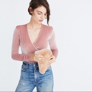Madewell Velvet Bodysuit
